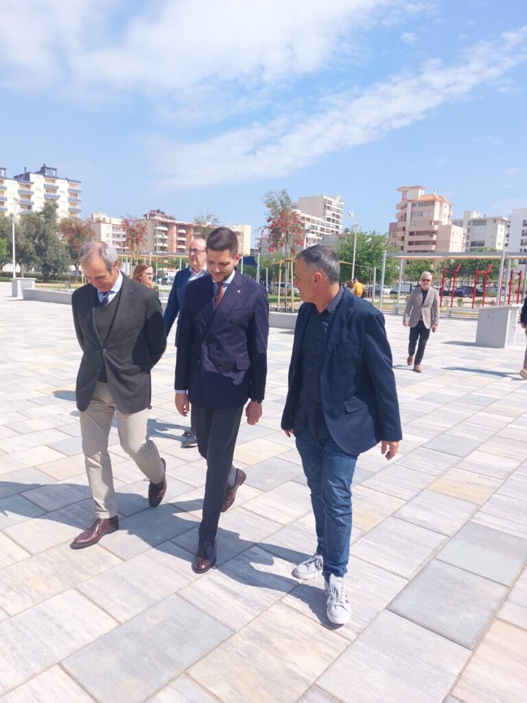 Día de la inaguración del tanque de tormentas con el alcalde de Gandia.